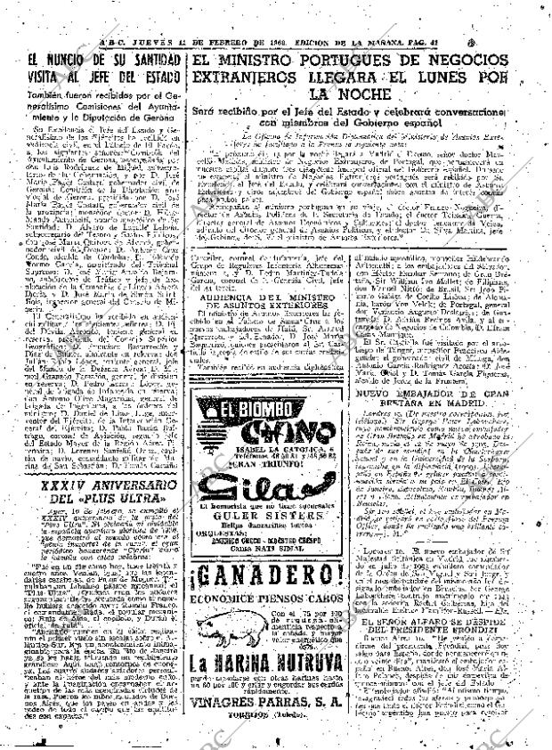 ABC MADRID 11-02-1960 página 41