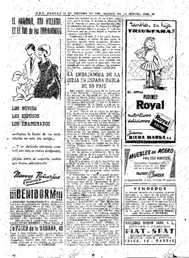 ABC MADRID 11-02-1960 página 44