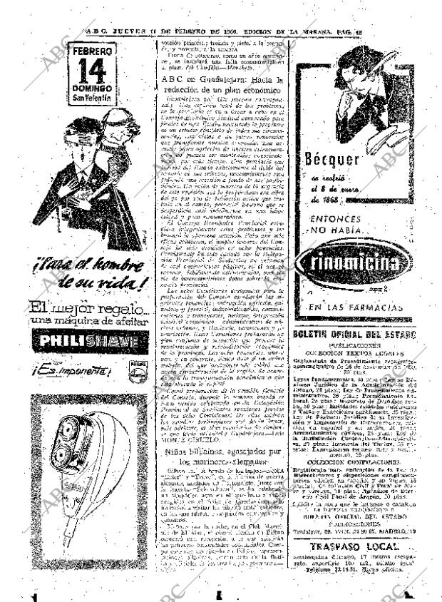 ABC MADRID 11-02-1960 página 48