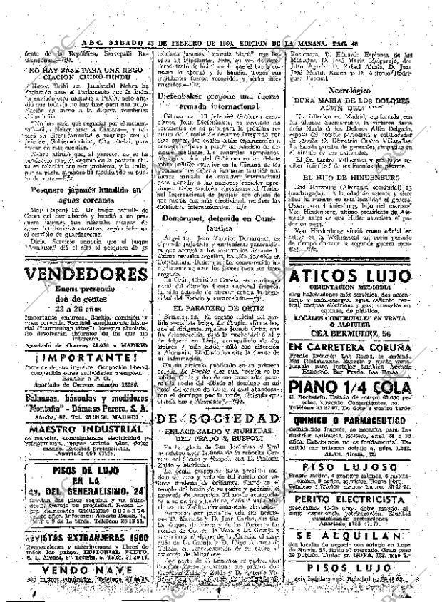 ABC MADRID 13-02-1960 página 40