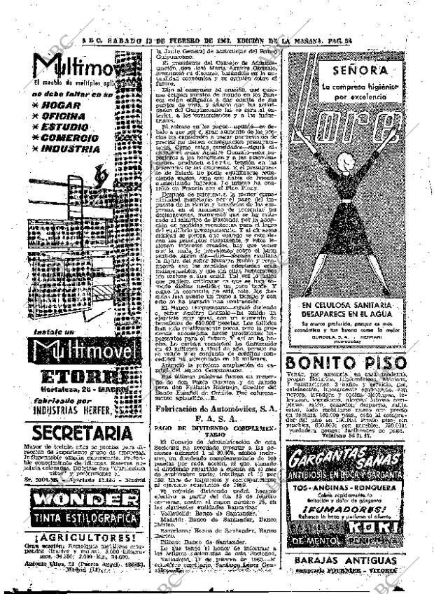 ABC MADRID 13-02-1960 página 58