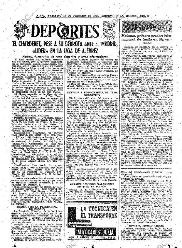 ABC MADRID 13-02-1960 página 59