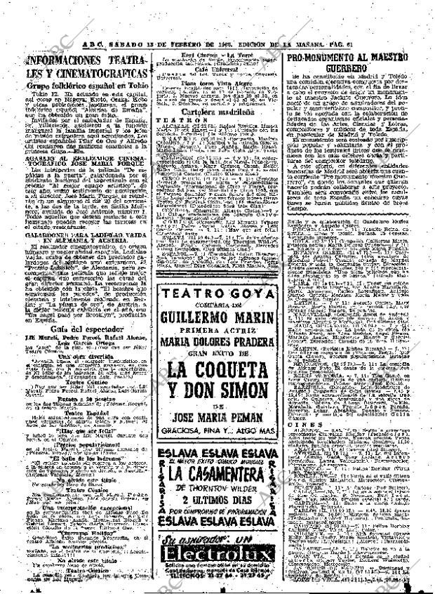 ABC MADRID 13-02-1960 página 61
