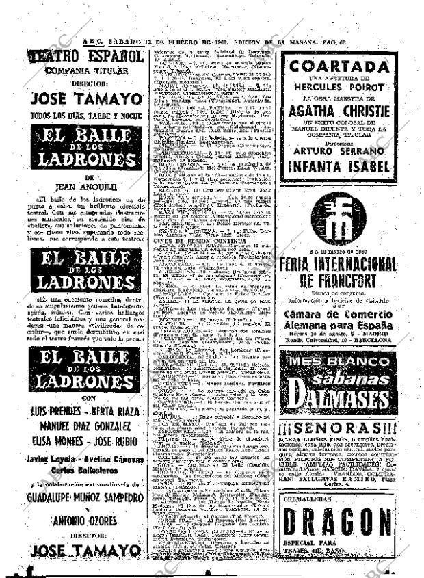 ABC MADRID 13-02-1960 página 62