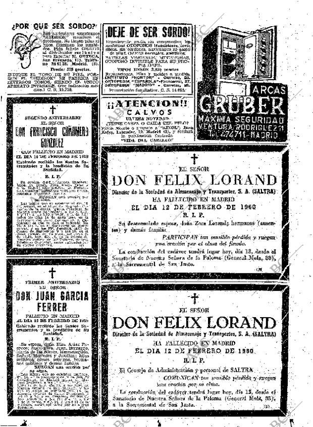 ABC MADRID 13-02-1960 página 69