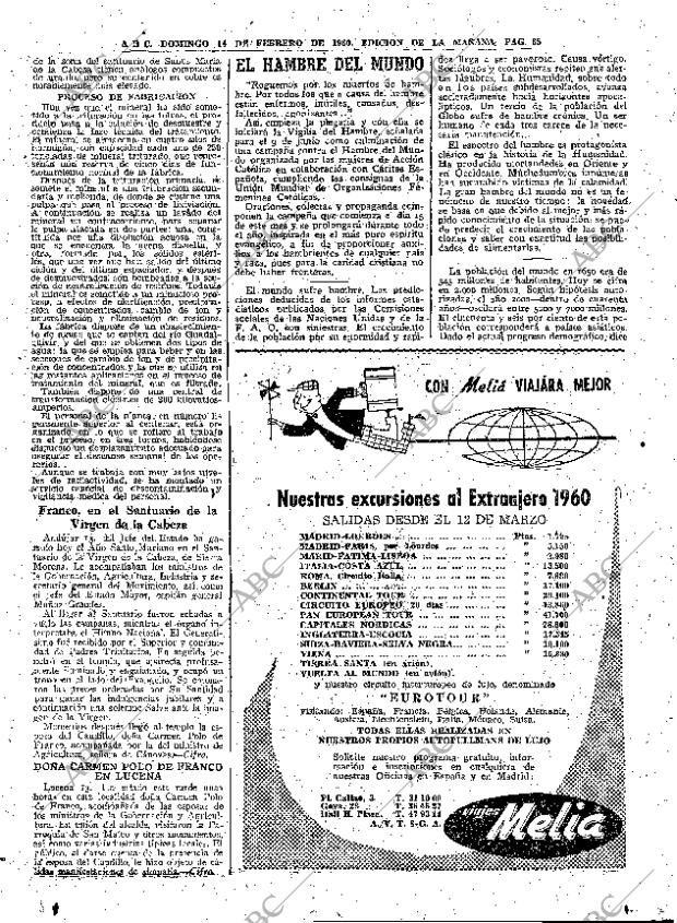 ABC MADRID 14-02-1960 página 65