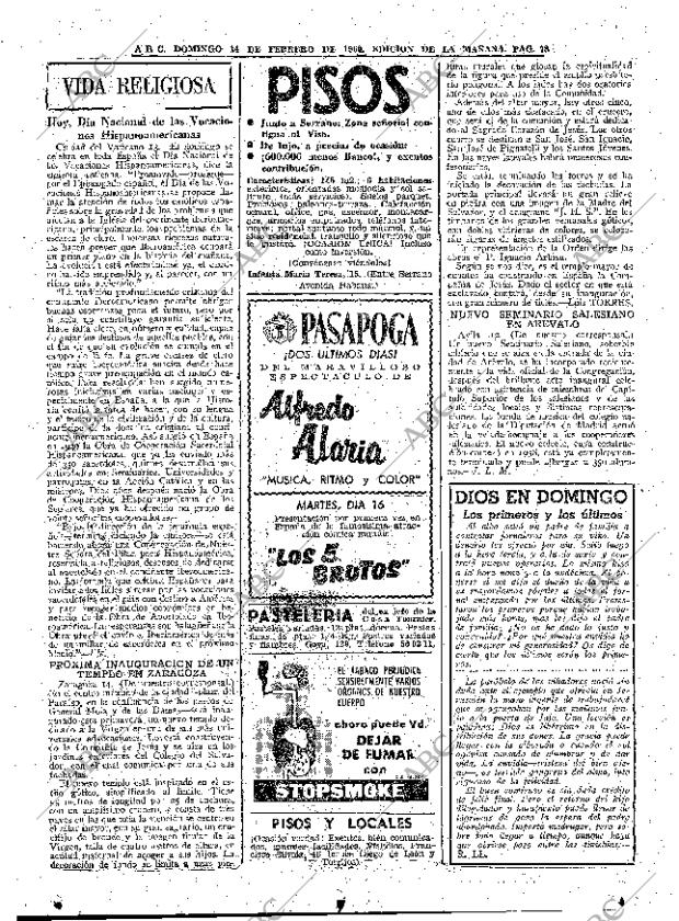 ABC MADRID 14-02-1960 página 78