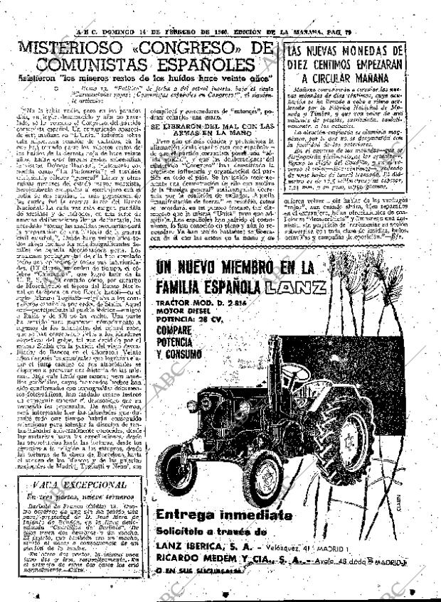 ABC MADRID 14-02-1960 página 79