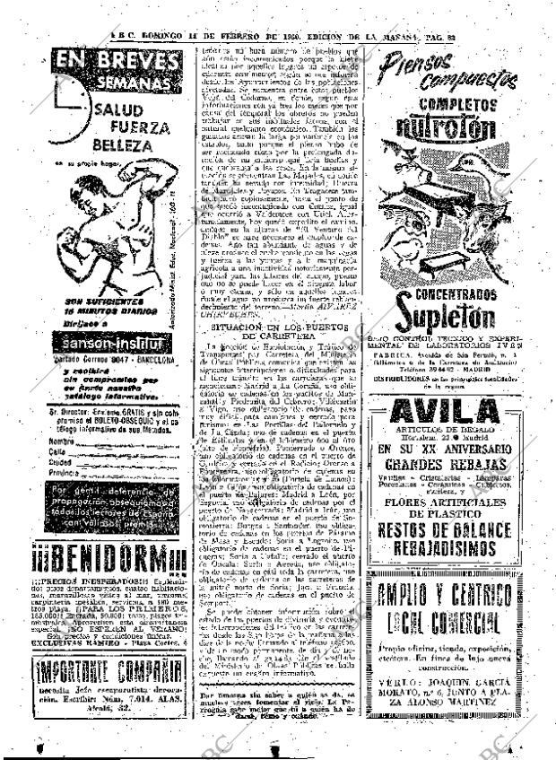 ABC MADRID 14-02-1960 página 82