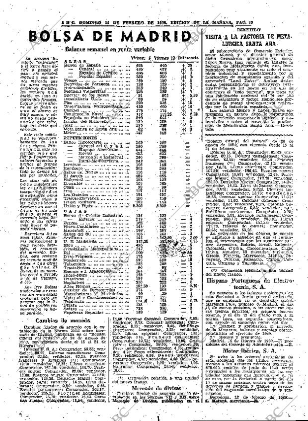 ABC MADRID 14-02-1960 página 89
