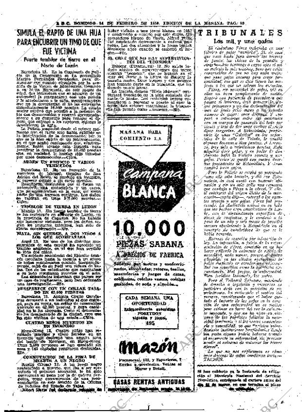 ABC MADRID 14-02-1960 página 90