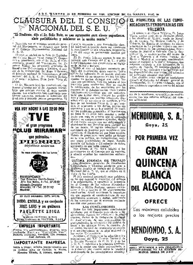 ABC MADRID 16-02-1960 página 44