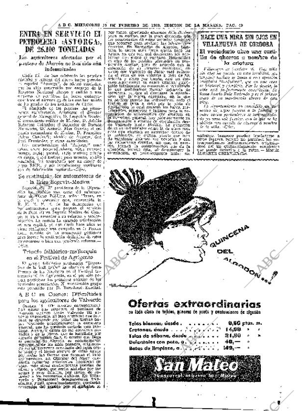 ABC MADRID 17-02-1960 página 49