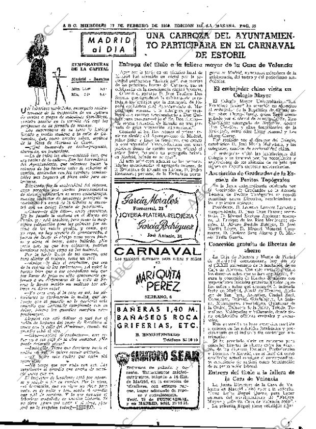 ABC MADRID 17-02-1960 página 55