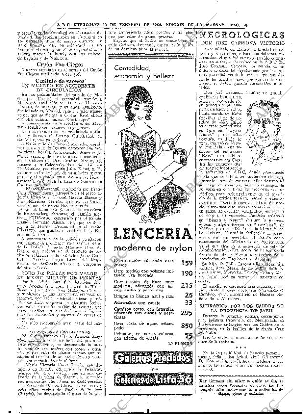 ABC MADRID 17-02-1960 página 56