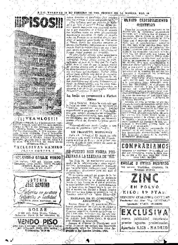 ABC MADRID 19-02-1960 página 34