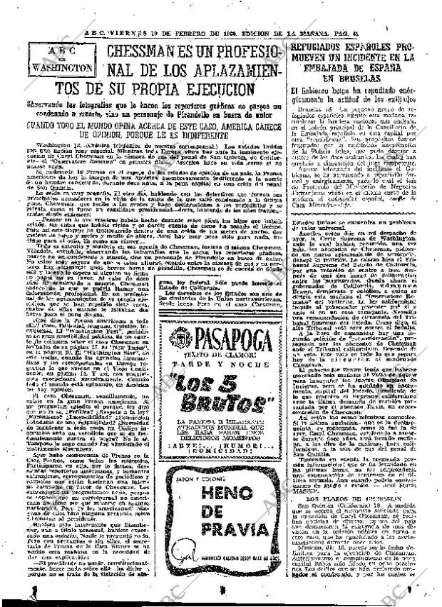 ABC MADRID 19-02-1960 página 45