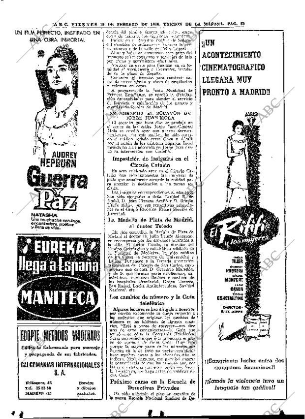 ABC MADRID 19-02-1960 página 52