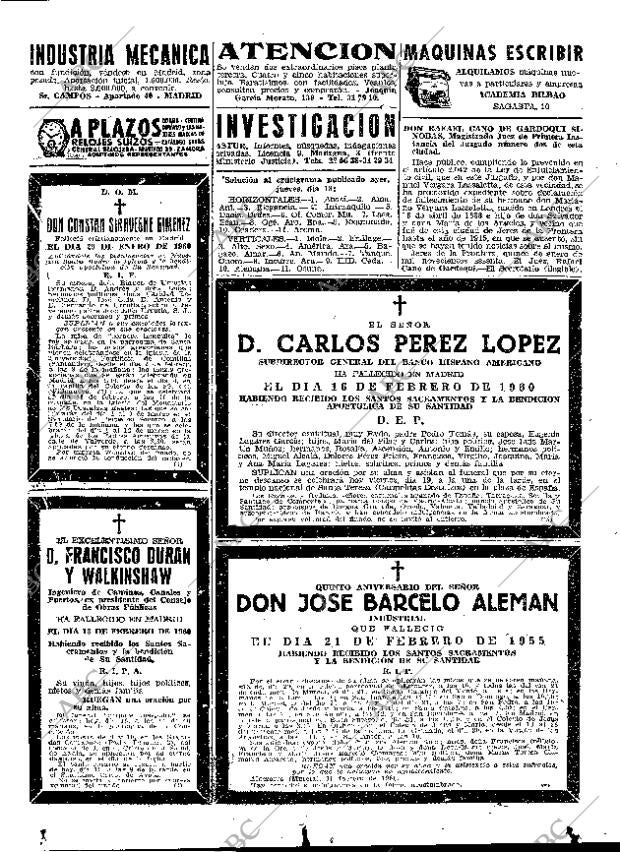 ABC MADRID 19-02-1960 página 70