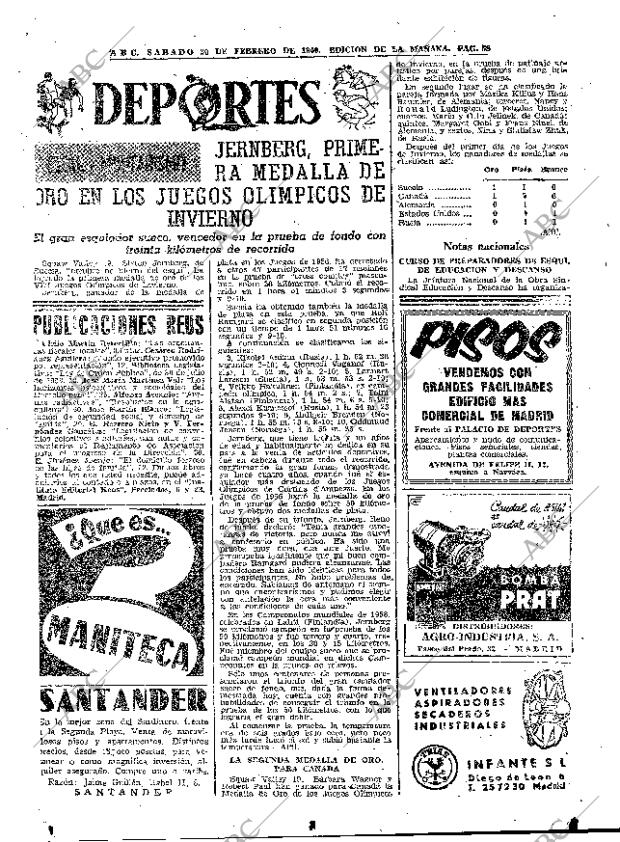 ABC MADRID 20-02-1960 página 58