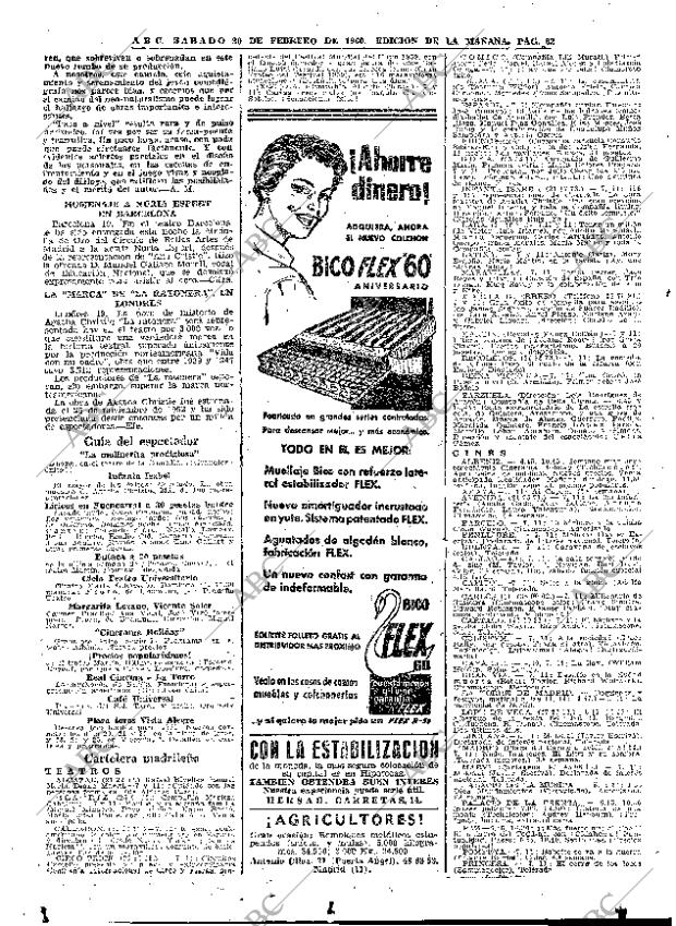 ABC MADRID 20-02-1960 página 62