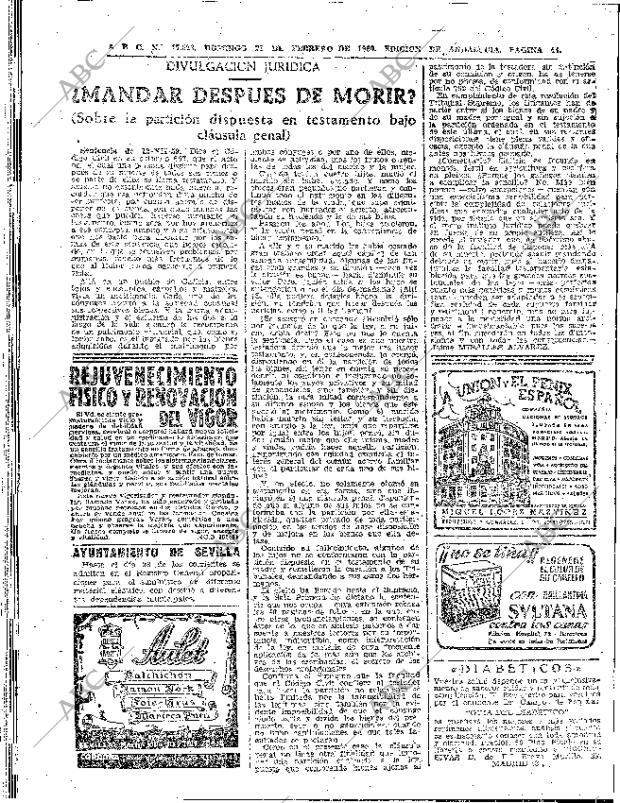 ABC SEVILLA 21-02-1960 página 44