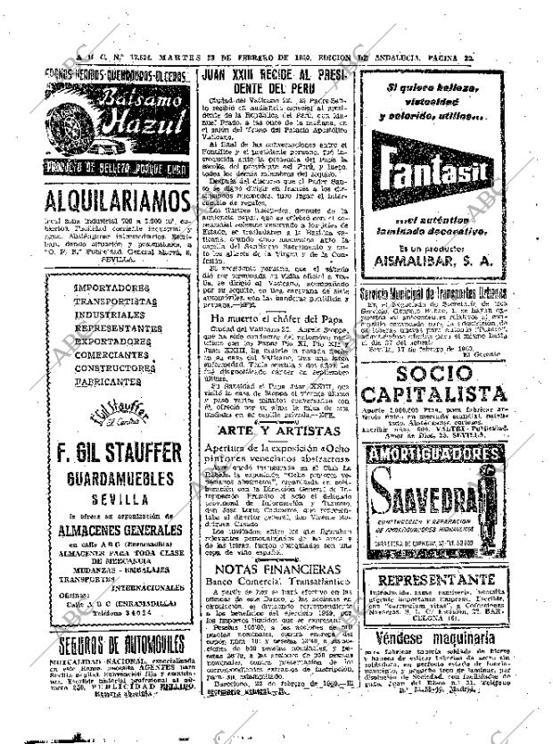 ABC SEVILLA 23-02-1960 página 22