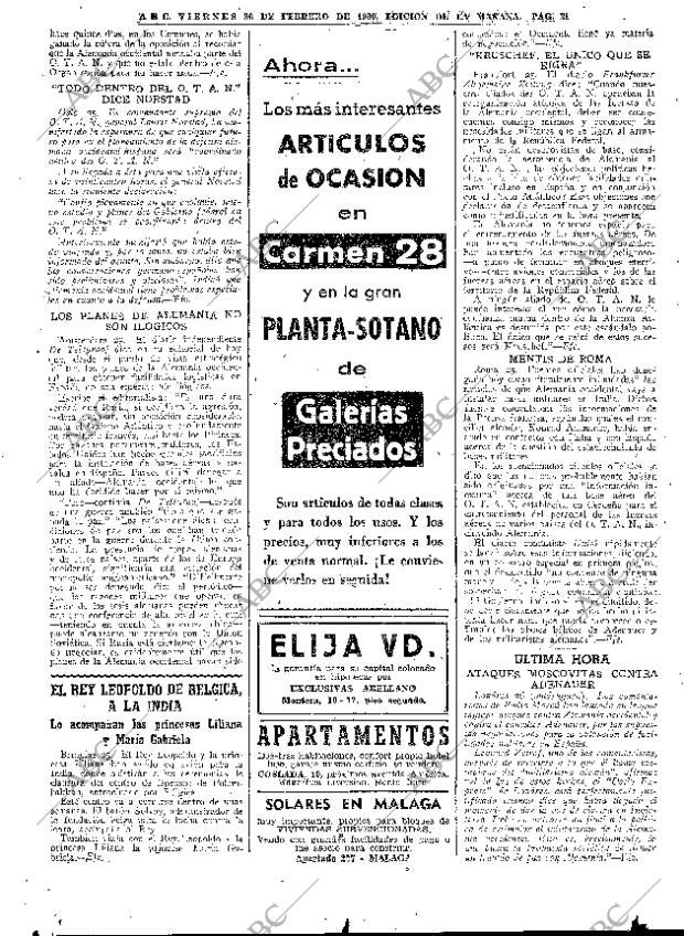 ABC MADRID 26-02-1960 página 28