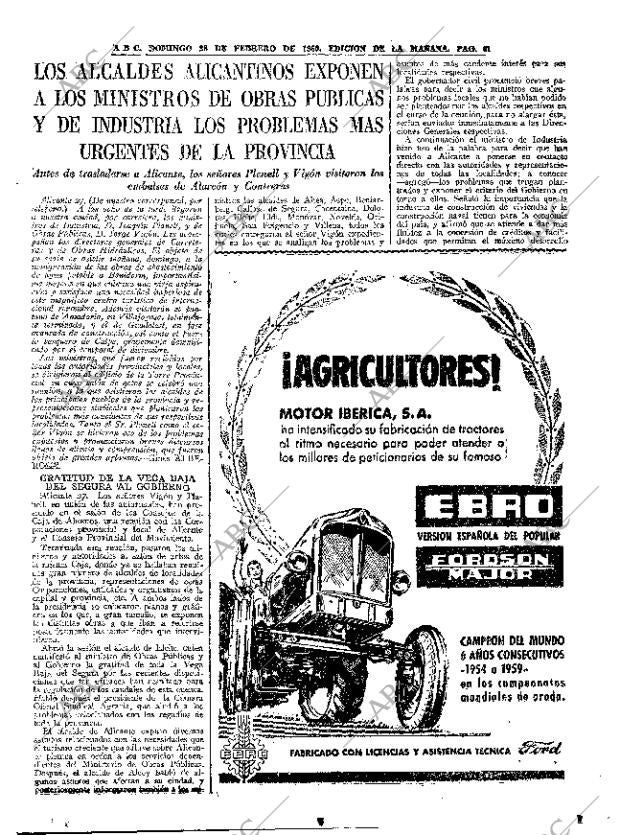 ABC MADRID 28-02-1960 página 61