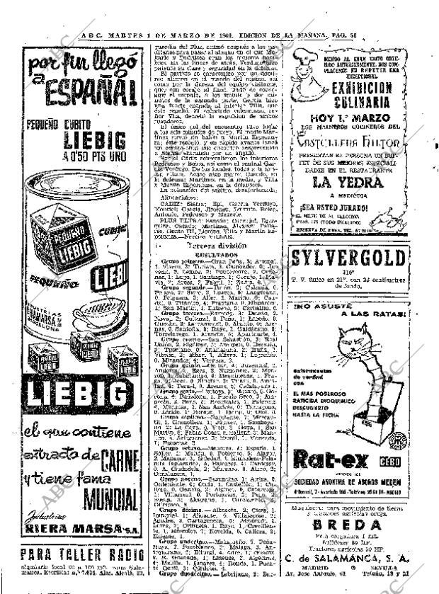ABC MADRID 01-03-1960 página 58