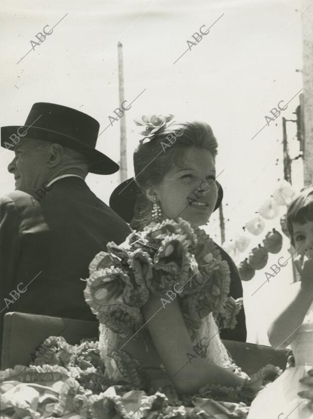 Beatriz Lodge en la Feria de abril de 1960