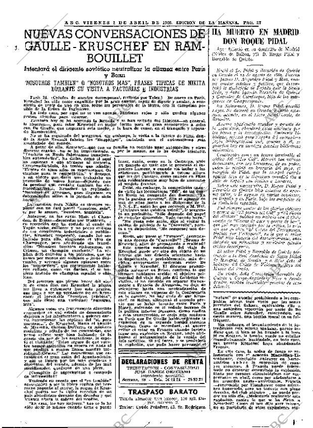 ABC MADRID 01-04-1960 página 27