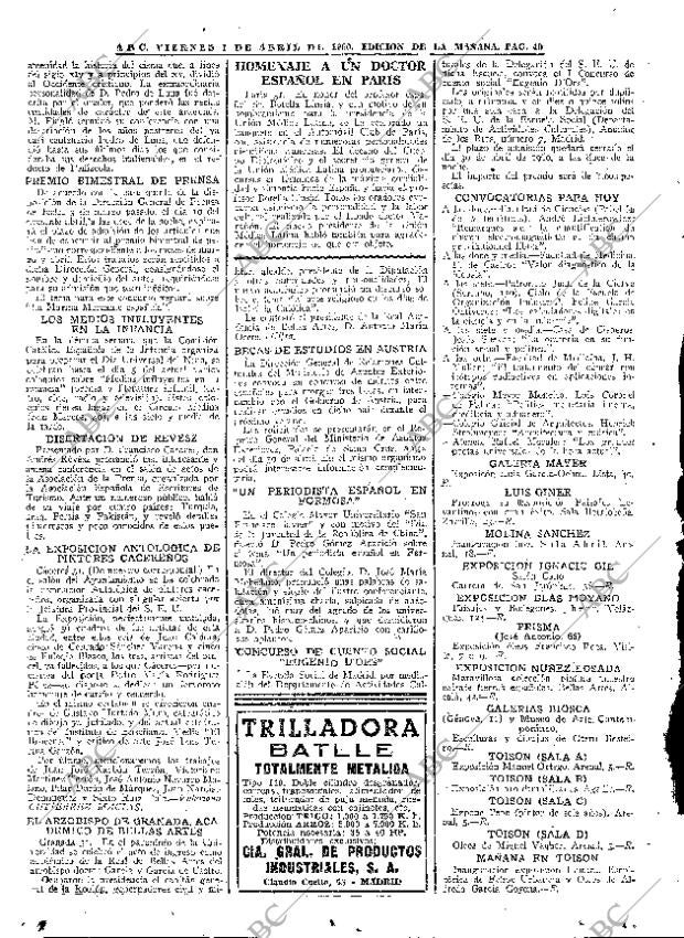 ABC MADRID 01-04-1960 página 40