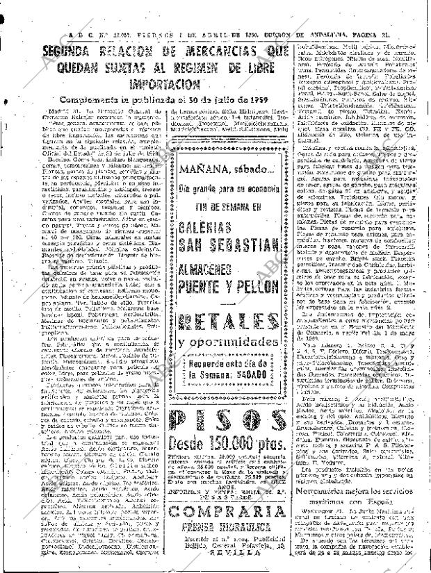 ABC SEVILLA 01-04-1960 página 21