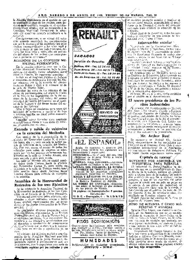 ABC MADRID 09-04-1960 página 70