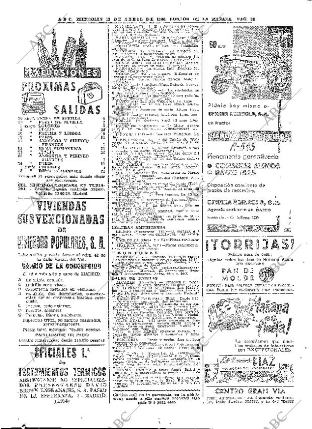 ABC MADRID 13-04-1960 página 56