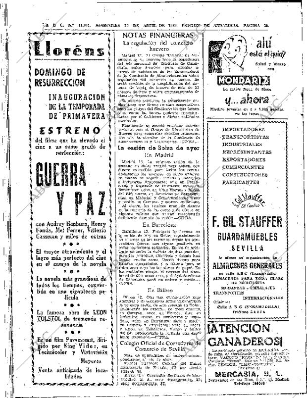 ABC SEVILLA 13-04-1960 página 30