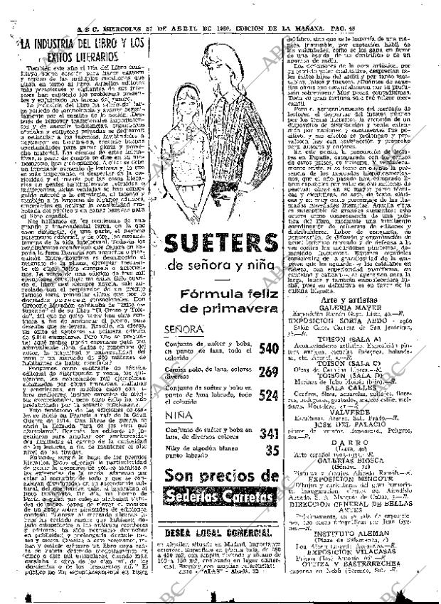 ABC MADRID 27-04-1960 página 48
