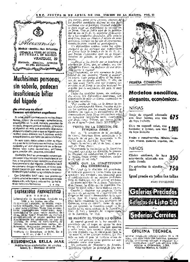 ABC MADRID 28-04-1960 página 32