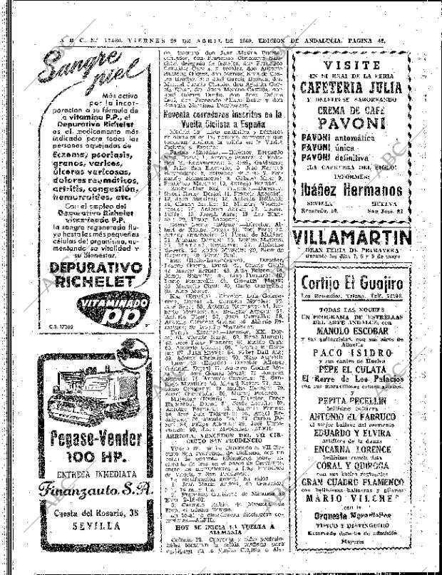 ABC SEVILLA 29-04-1960 página 42