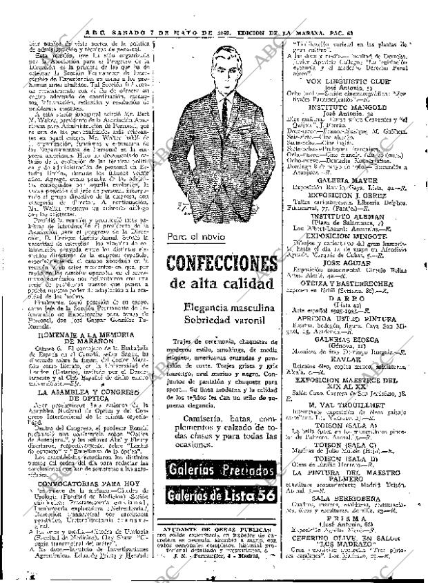 ABC MADRID 07-05-1960 página 62