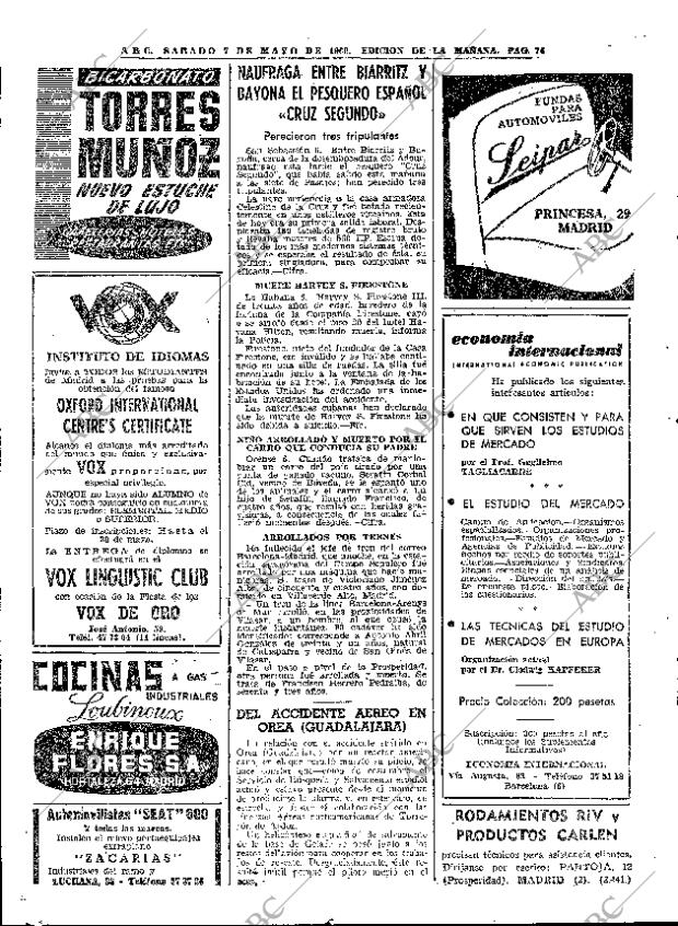 ABC MADRID 07-05-1960 página 74