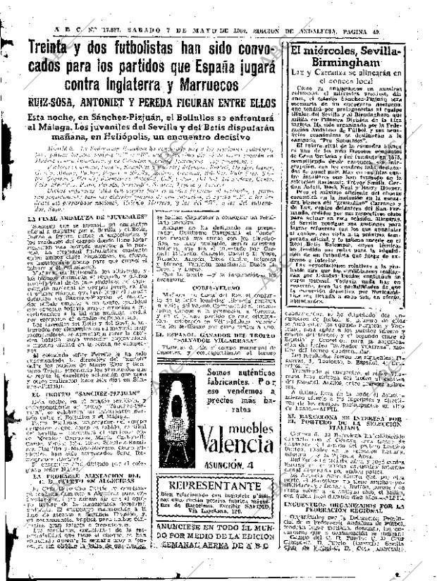 ABC SEVILLA 07-05-1960 página 49