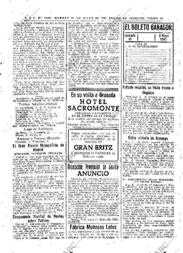 ABC SEVILLA 10-05-1960 página 45
