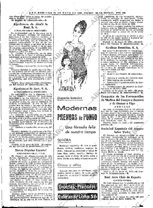 ABC MADRID 15-05-1960 página 104