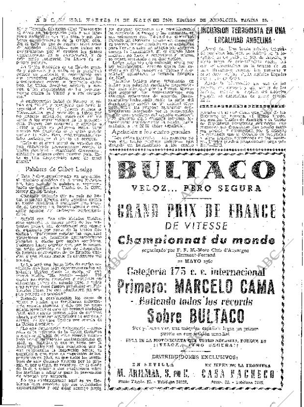 ✳El 24 de enero de 1960, ABC anunciaba una de las mayores proezas