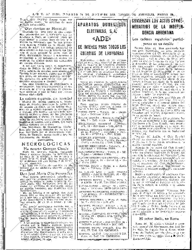 ✳El 24 de enero de 1960, ABC anunciaba una de las mayores proezas