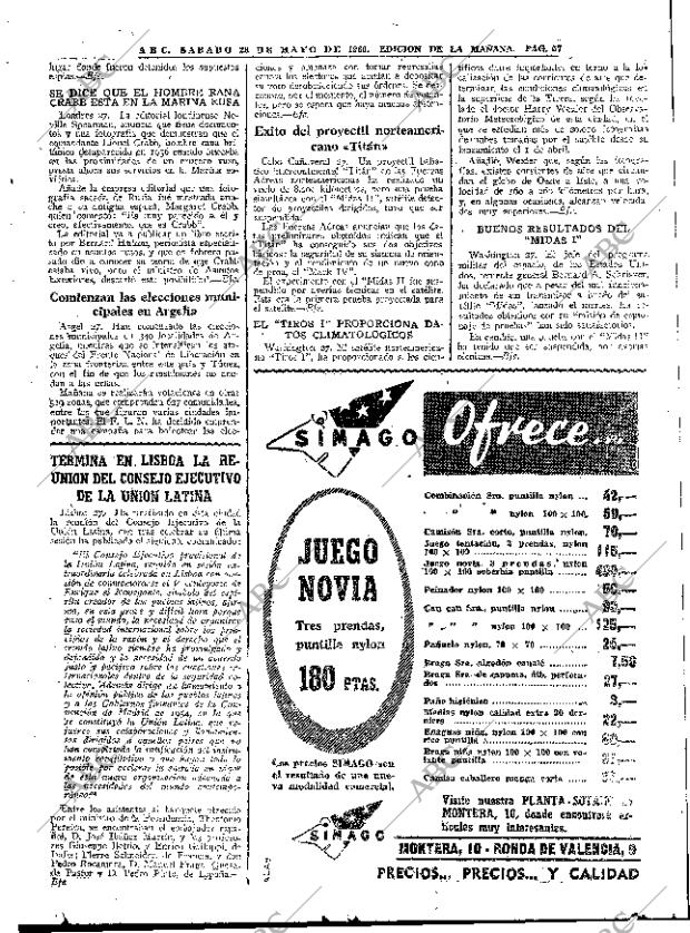 ABC MADRID 28-05-1960 página 57