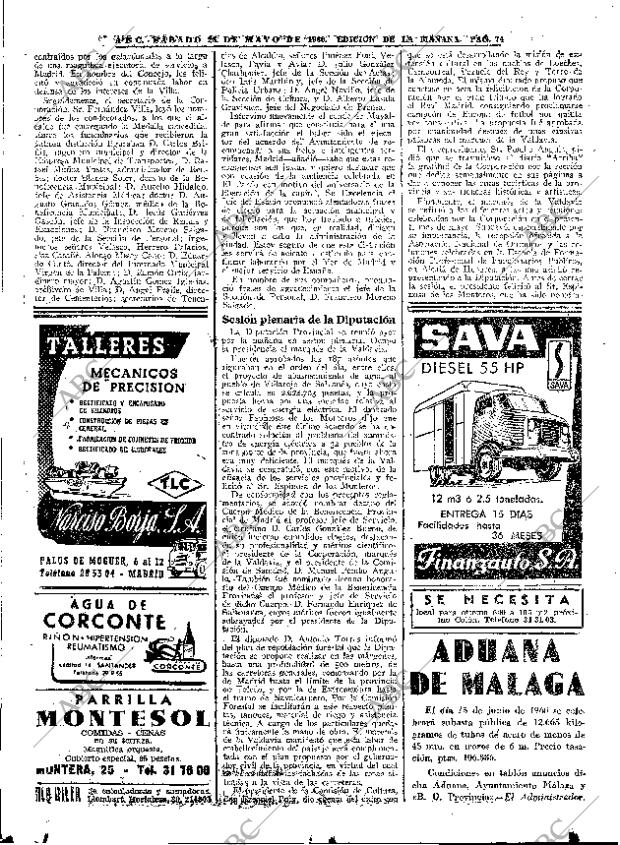 ABC MADRID 28-05-1960 página 74