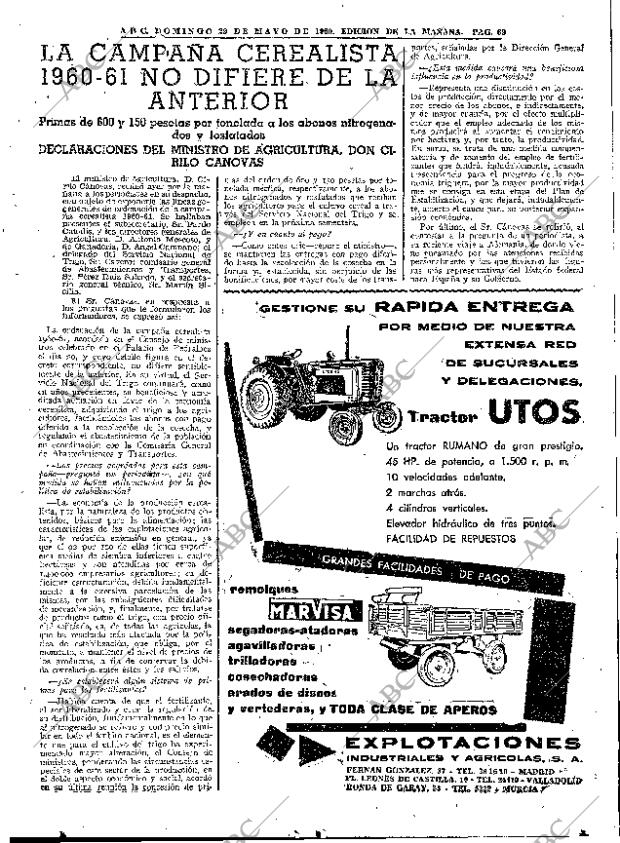 ABC MADRID 29-05-1960 página 69